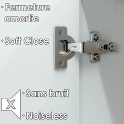 Armoire avec 2 grands tiroirs - blanc