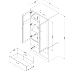 Armoire penderie - South Shore