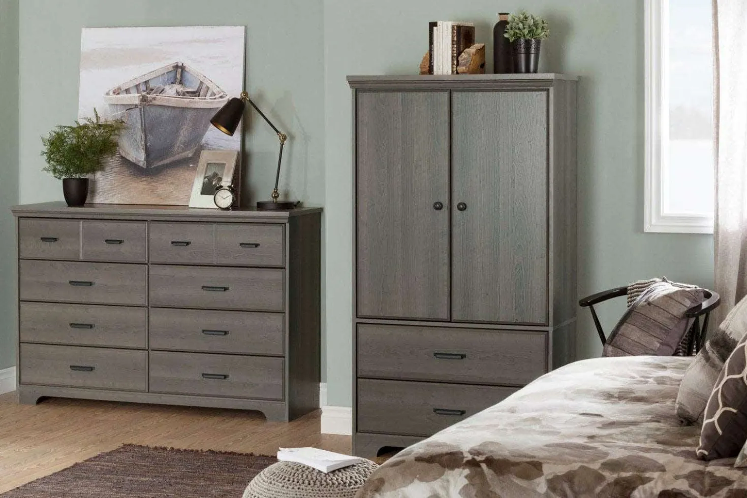 Armoire 2 portes avec tiroirs - South Shore