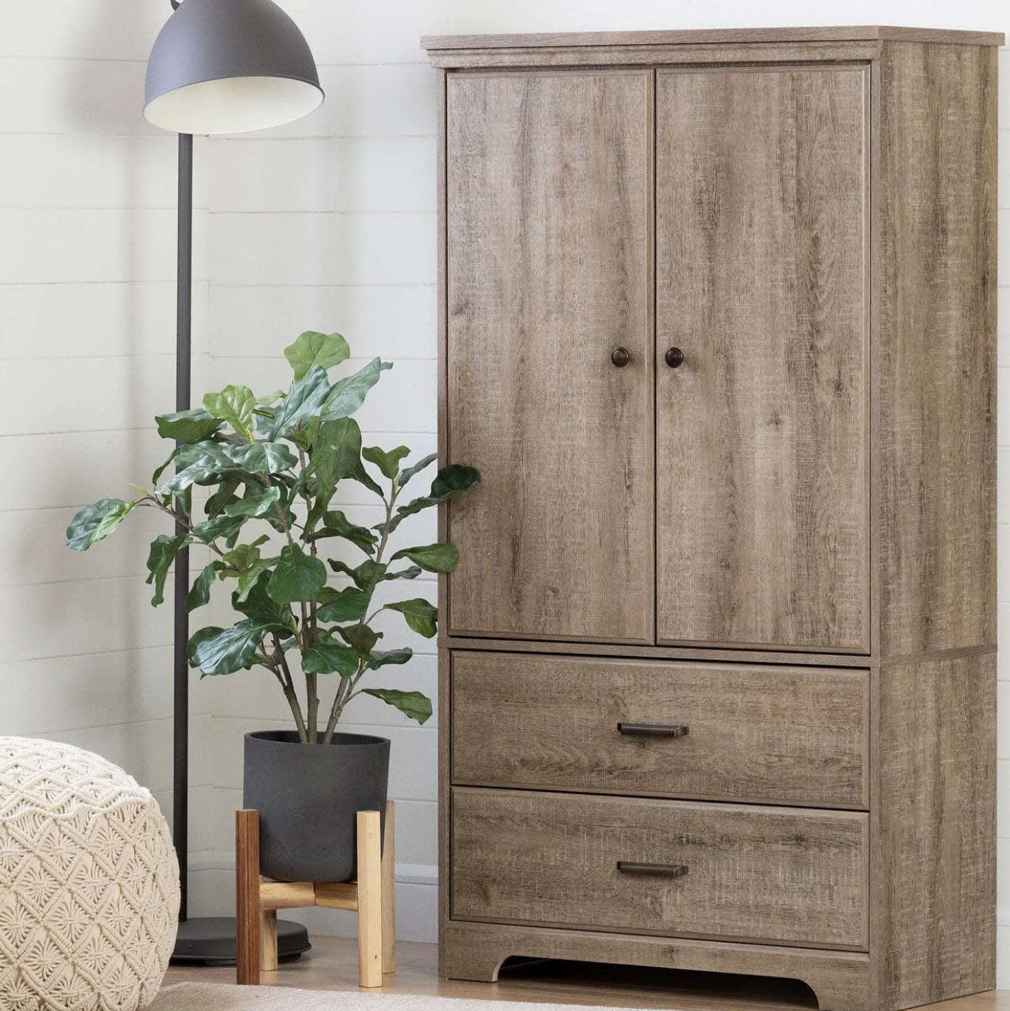 Armoire 2 portes avec tiroirs - South Shore