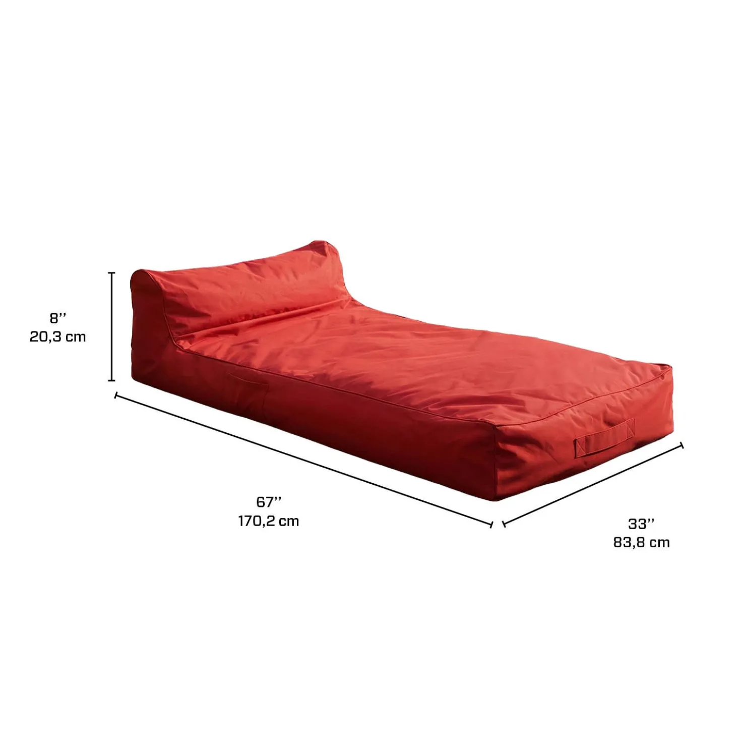 Bean bag flottant pour la piscine - rouge