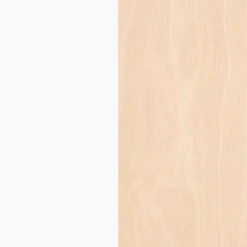 Bibliothèque atypik, blanc et merisier - Nexera