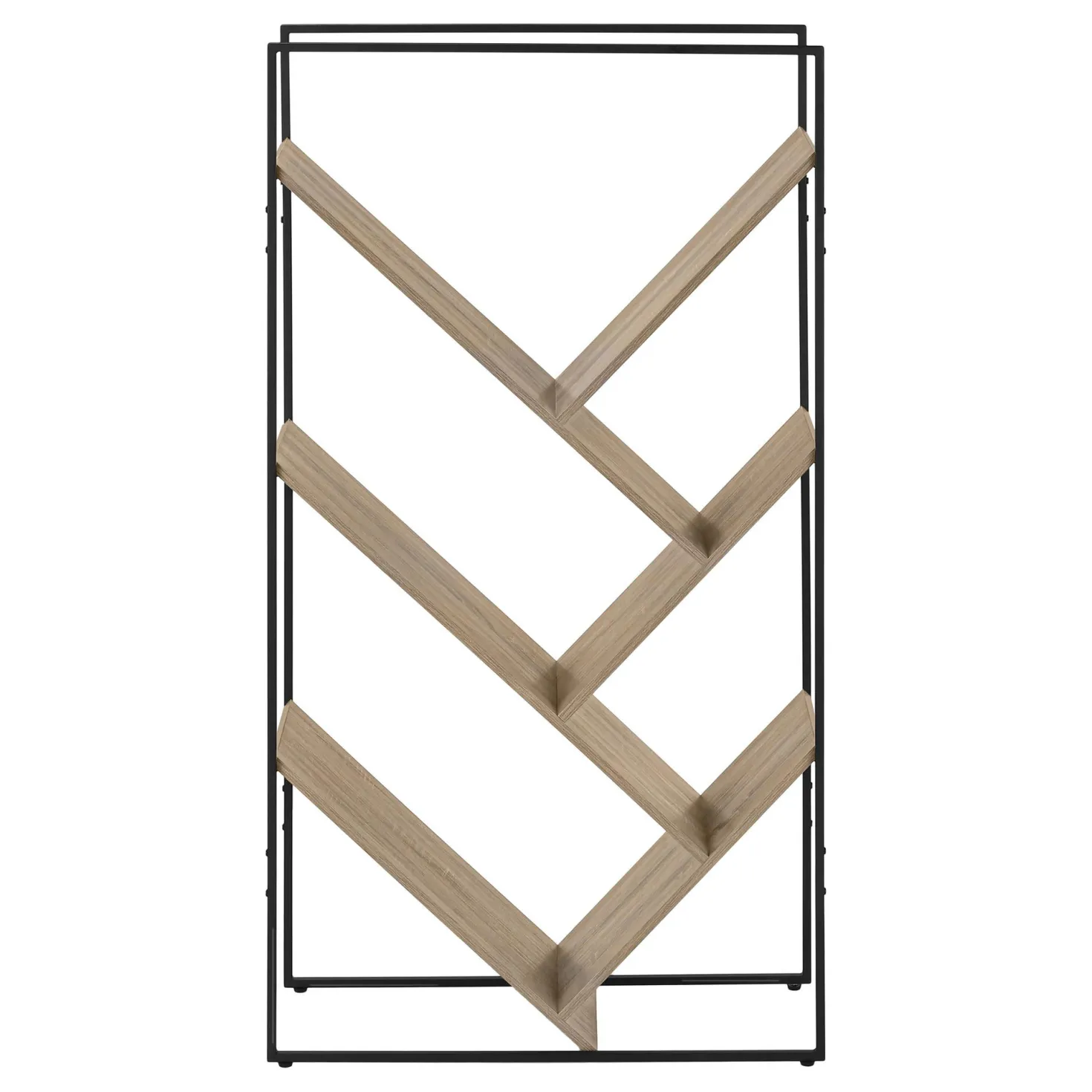 Bibliothèque, étagère - 5 tablettes ouvertes inclinées - 60"H - faux bois ta - Monarch
