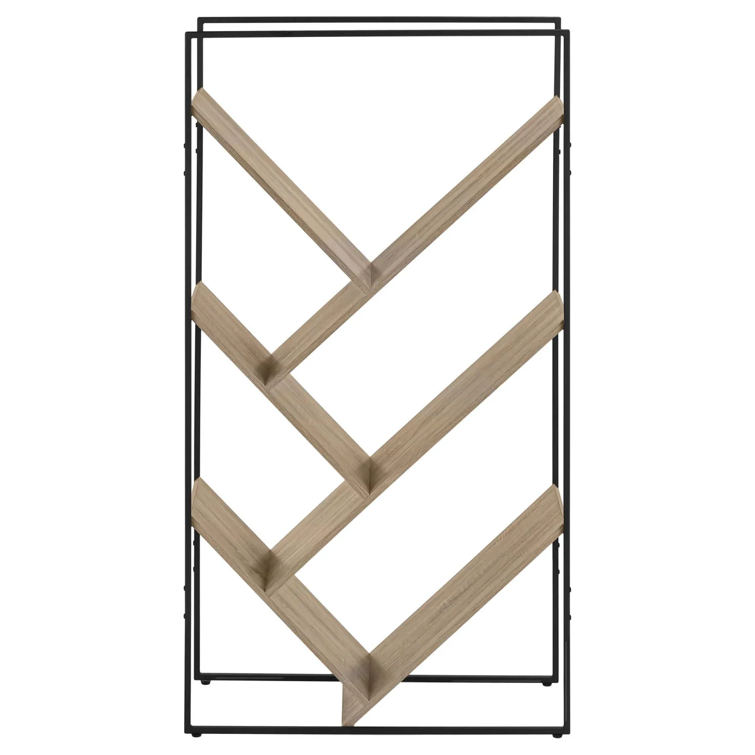 Bibliothèque, étagère - 5 tablettes ouvertes inclinées - 60"H - faux bois ta - Monarch