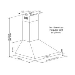 BROAN Hotte cheminée pyramidale Cheminée Acier inoxydable 30