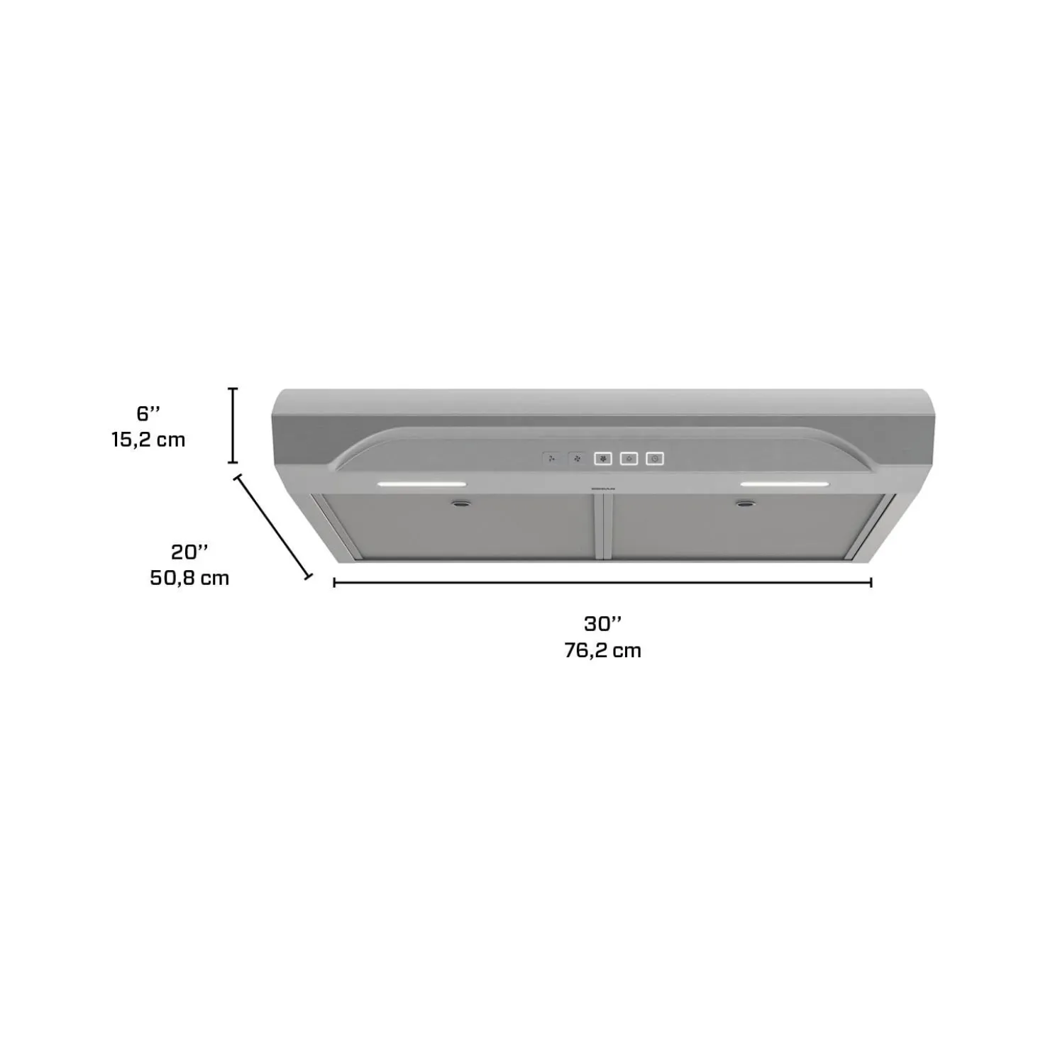 BROAN Hotte Standard Acier inoxydable 30" , 350 PI3/MIN-ALT2303SS