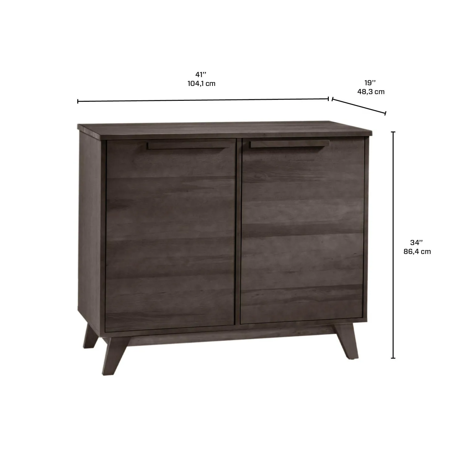 Buffet avec 2 portes - ardoise