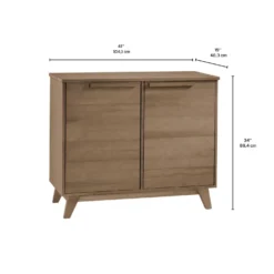 Buffet avec 2 portes - gris