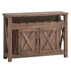 Buffet en bois avec râtelier