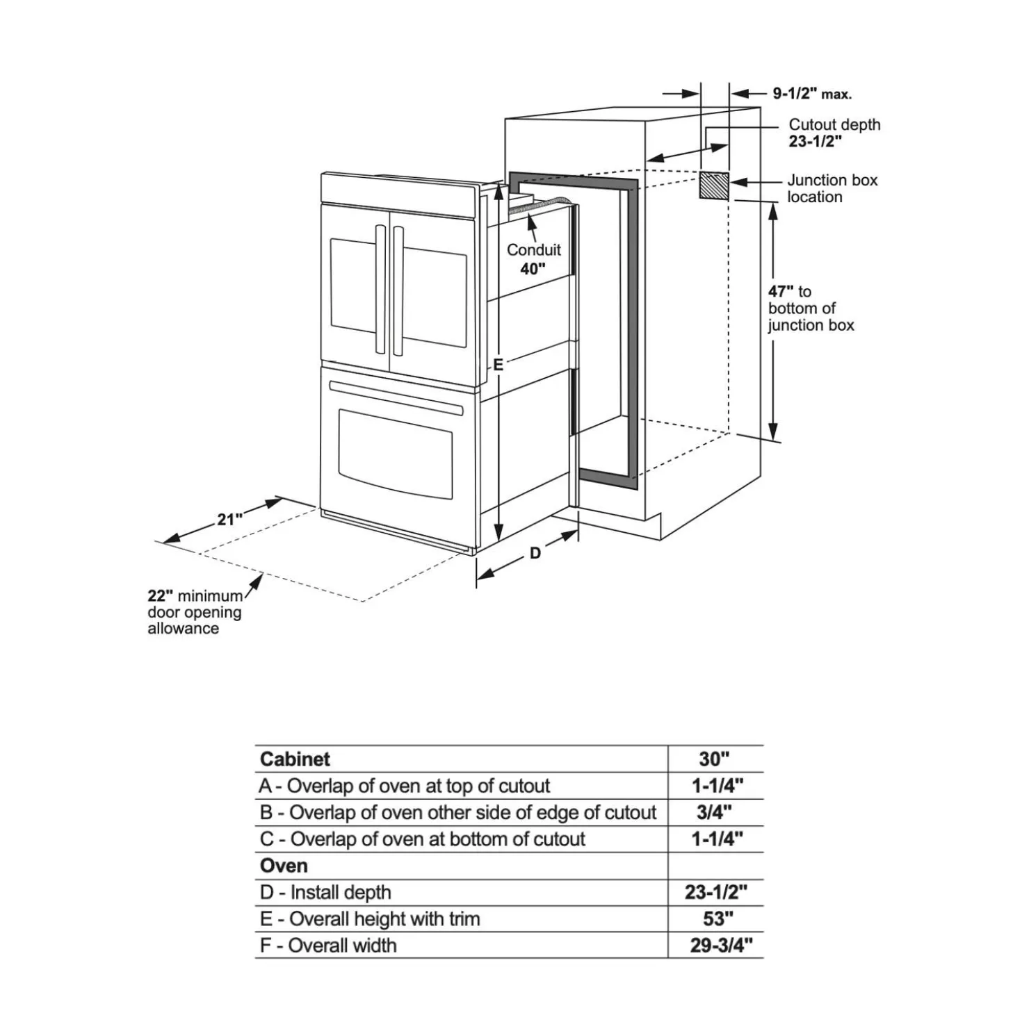 CAFE Four encastré Acier inoxydable30"Électrique - CTD90FP2NS1