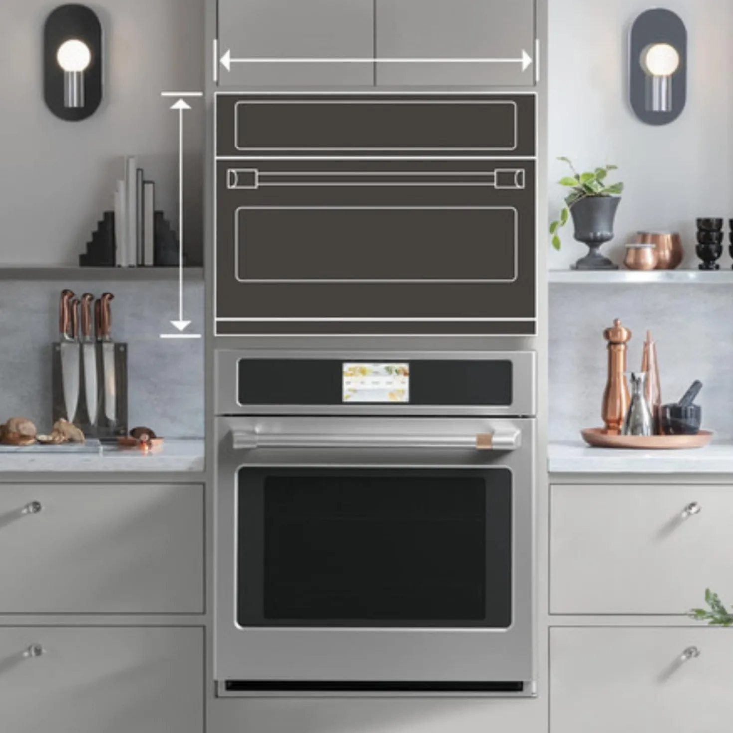 CAFE Four encastré avec cuisson rapide personnalisé Inox30" - CSB913P2VS1