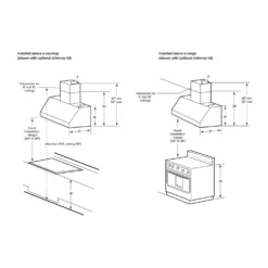 CAFE Hotte Style commercial Blanc 36" , 600 PI3/MIN-CVW93644PWM