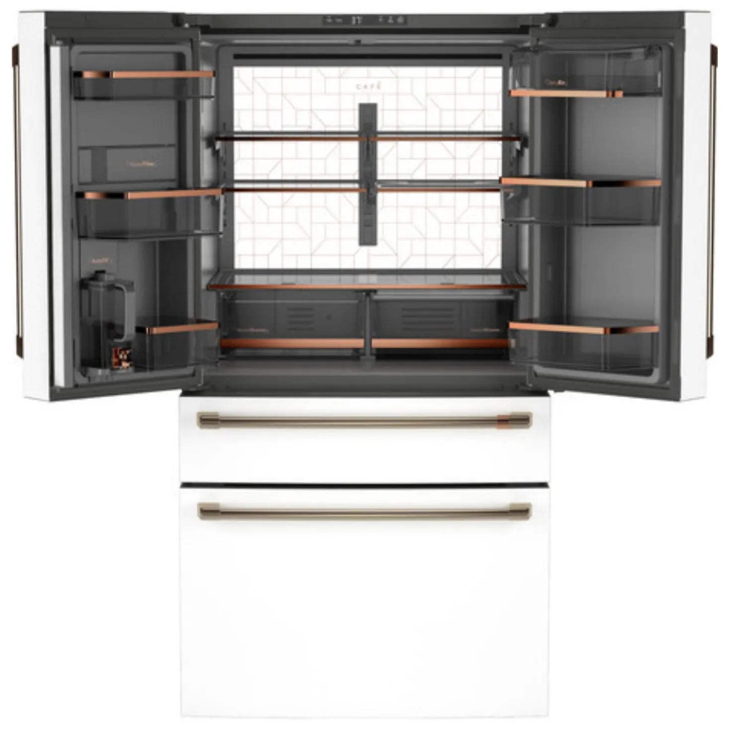 CAFE Réfrigerateur 23,2 pi3 36 po Blanc Portes françaises - CJE23DP4WW2