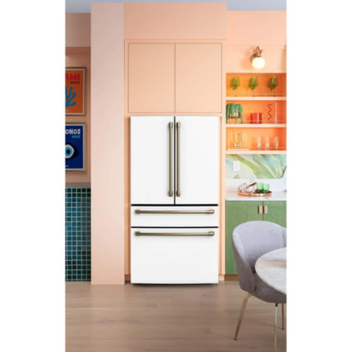 CAFE Réfrigerateur 23,2 pi3 36 po Blanc Portes françaises - CJE23DP4WW2