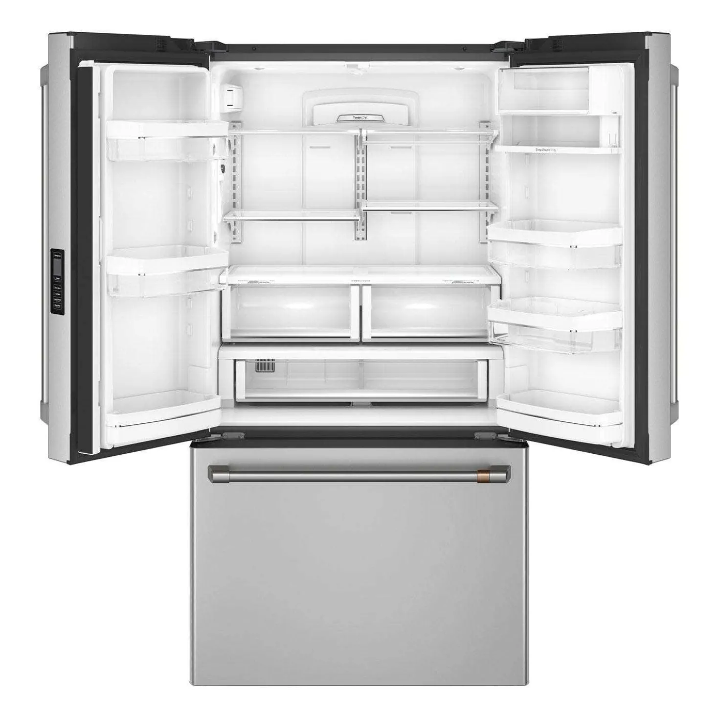 CAFE Réfrigérateur 23,1 pi3 36 po Acier inoxydable Congélateur en bas, Portes françaises - CWE23SP2MS1