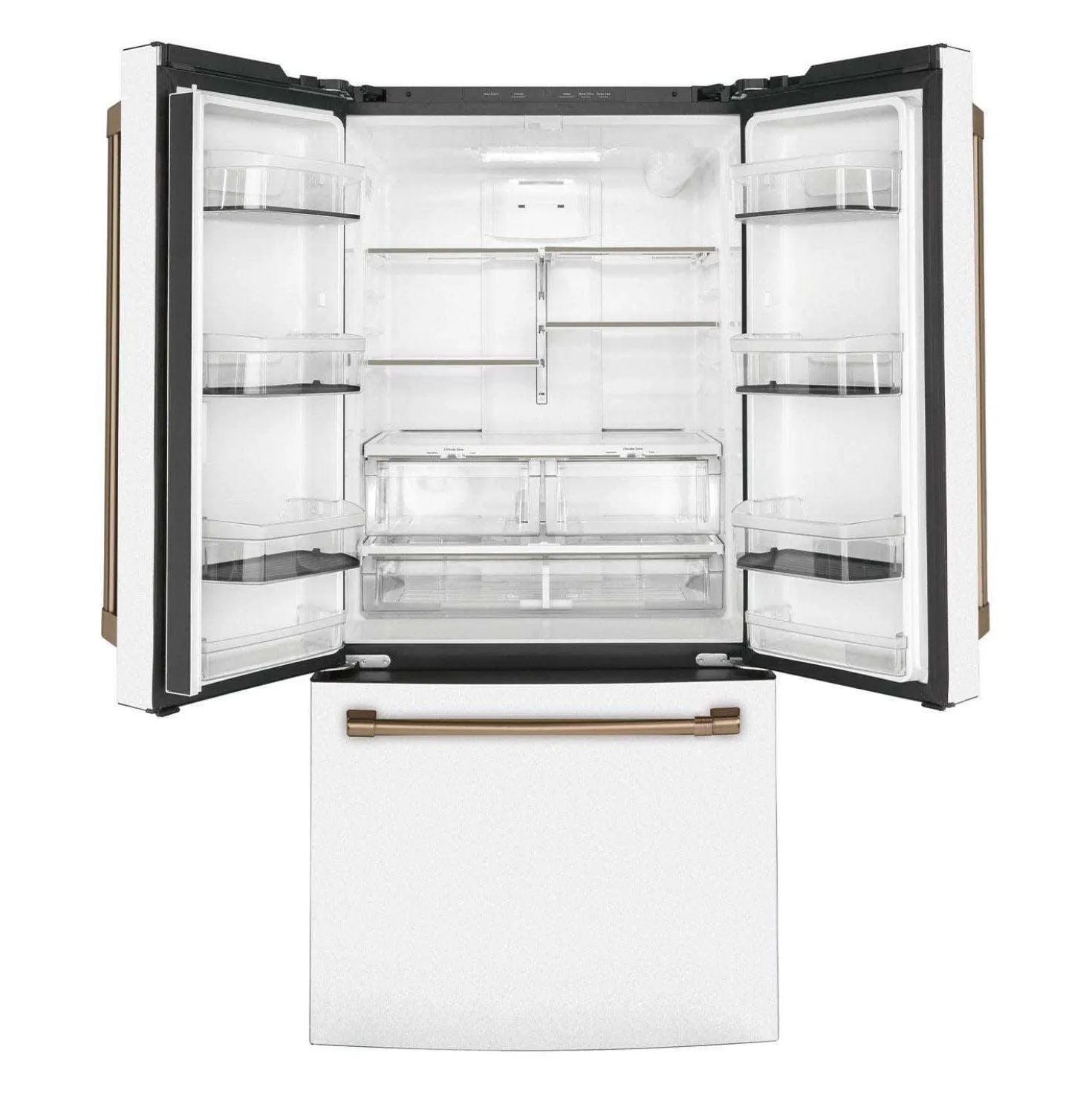 CAFE Réfrigérateur 18,6 pi3 33 po Blanc Congélateur en bas, Portes françaises - CWE19SP4NW2