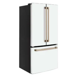 CAFE Réfrigérateur 18,6 pi3 33 po Blanc Congélateur en bas, Portes françaises - CWE19SP4NW2