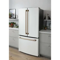 CAFE Réfrigérateur 18,6 pi3 33 po Blanc Congélateur en bas, Portes françaises - CWE19SP4NW2