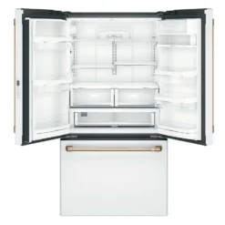 CAFE Réfrigérateur 23,1 pi3 36 po Blanc Congélateur en bas, Portes françaises - CWE23SP4MW2