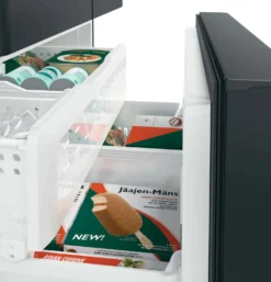 CAFE Réfrigérateur 23,1 pi3 36 po Noir Congélateur en bas, Portes françaises - CWE23SP3MD1