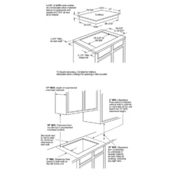 CAFE Table de cuisson Induction Noir 30