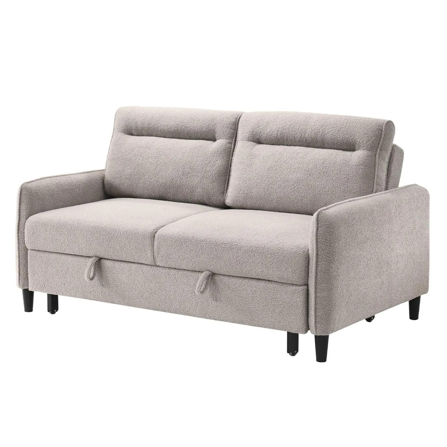 Causeuse convertible en tissu bouclé