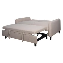 Causeuse convertible en tissu bouclé