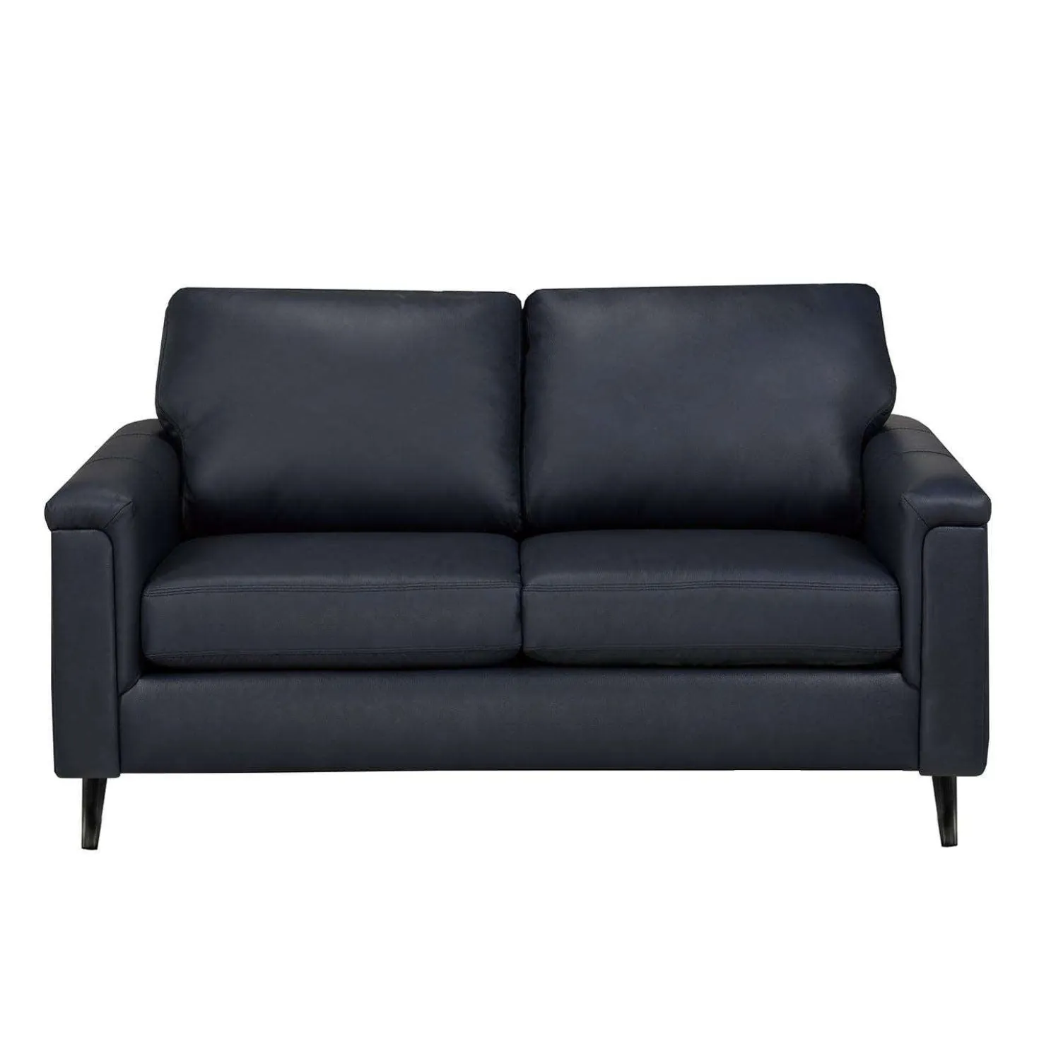 Causeuse en cuir véritable - bleu