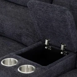 Causeuse inclinable avec console et porte-gobelets
