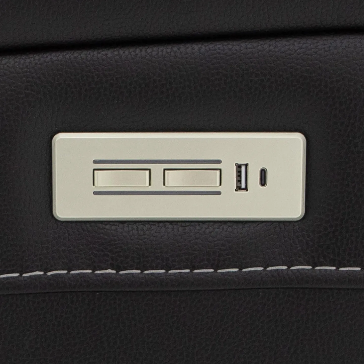 Causeuse inclinable électrique avec appuis-tête ajustables, console et système de son immersif