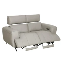 Causeuse électrique inclinable en cuir véritable