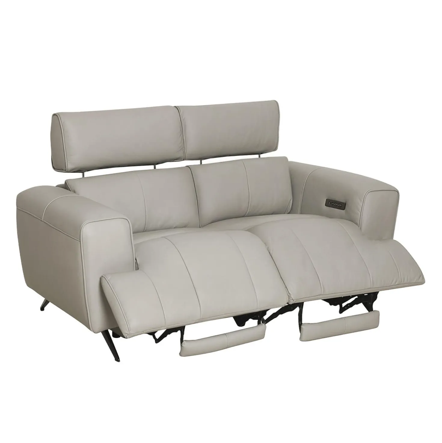 Causeuse électrique inclinable en cuir véritable