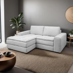 Causeuse modulaire avec chaise longue à gauche - 2 mcx