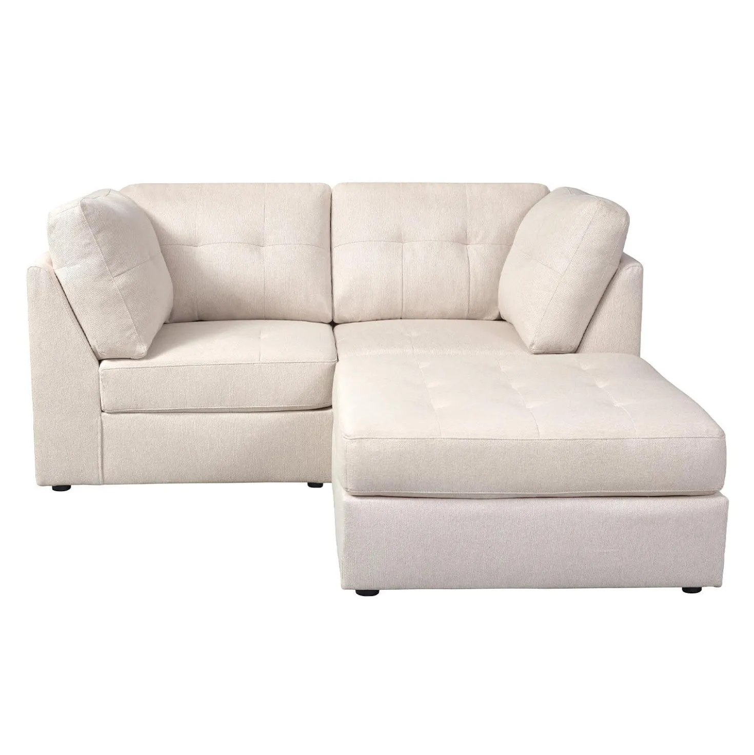 Causeuse modulaire avec ottoman - 3 mcx