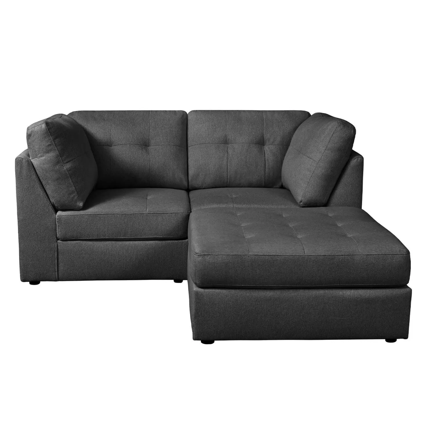 Causeuse modulaire avec ottoman - 3 mcx
