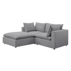 Causeuse modulaire avec ottoman - 3 mcx