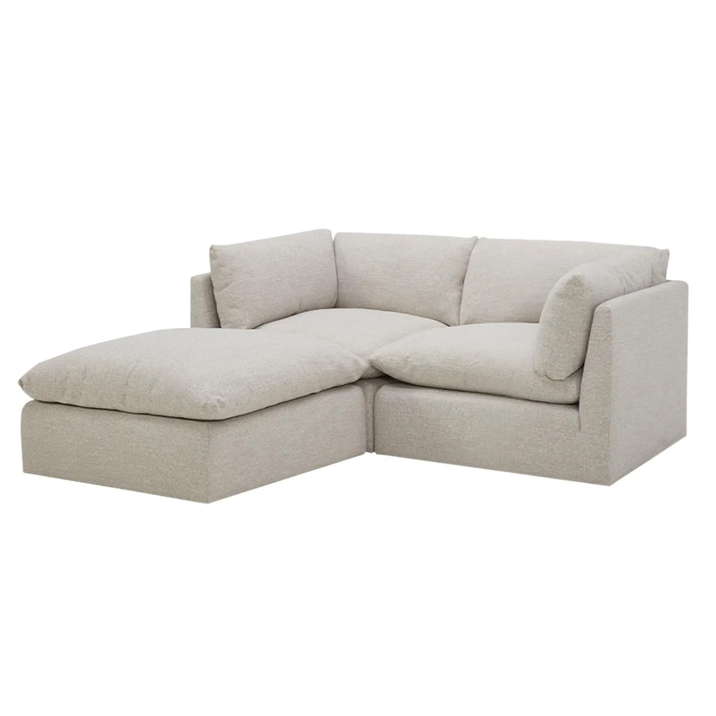 Causeuse modulaire avec ottoman - 3 mcx
