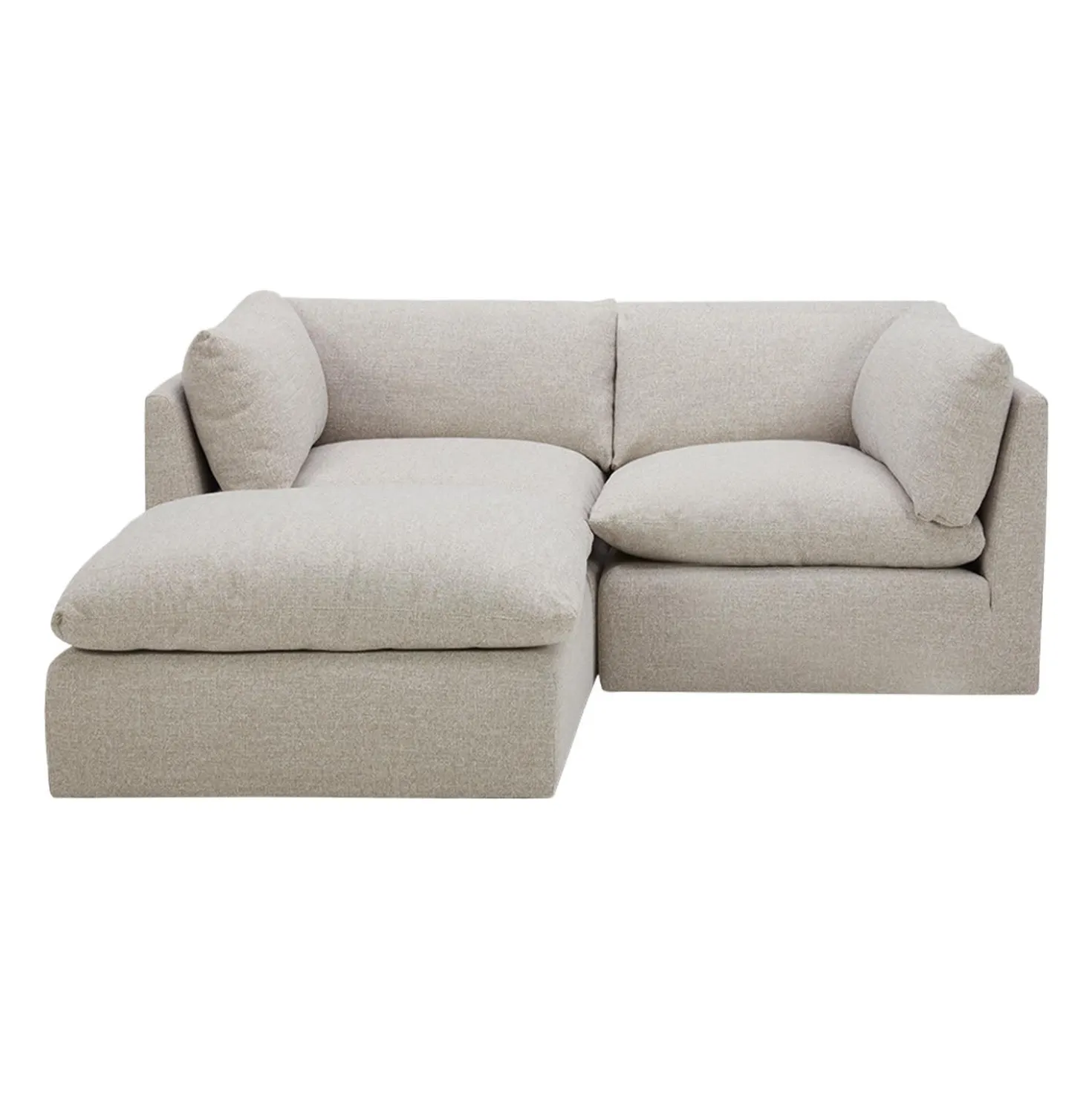 Causeuse modulaire avec ottoman - 3 mcx
