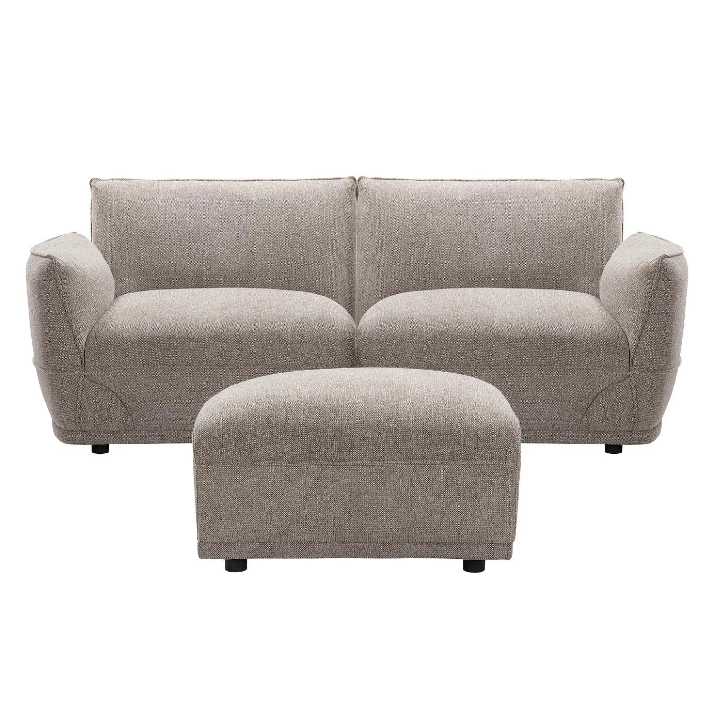Causeuse modulaire avec ottoman - 3 mcx