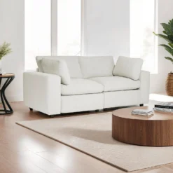 Causeuse modulaire beige - 4 mcx
