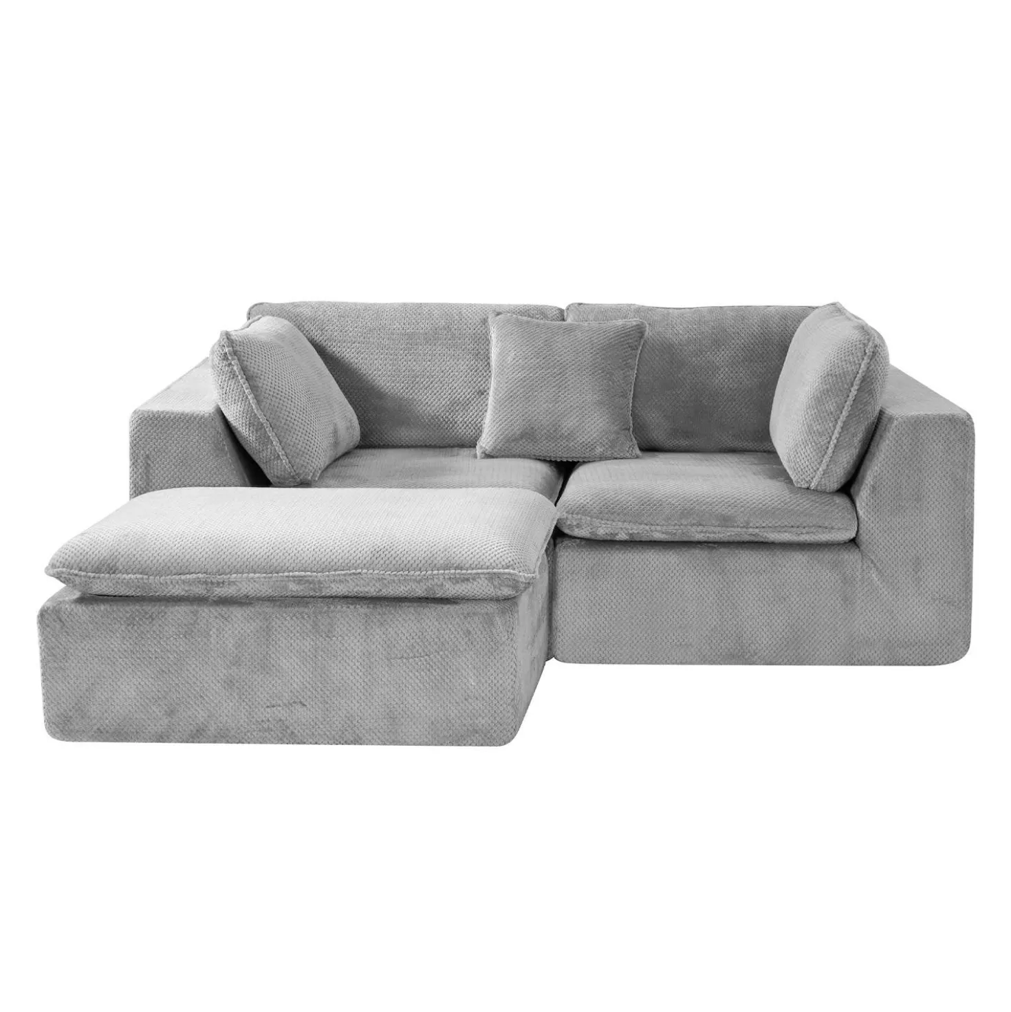 Causeuse modulaire en mousse roulée et compressée avec ottoman Sealy - 3 mcx