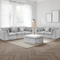 Causeuse modulaire en mousse roulée et compressée Sealy - 2 mcx