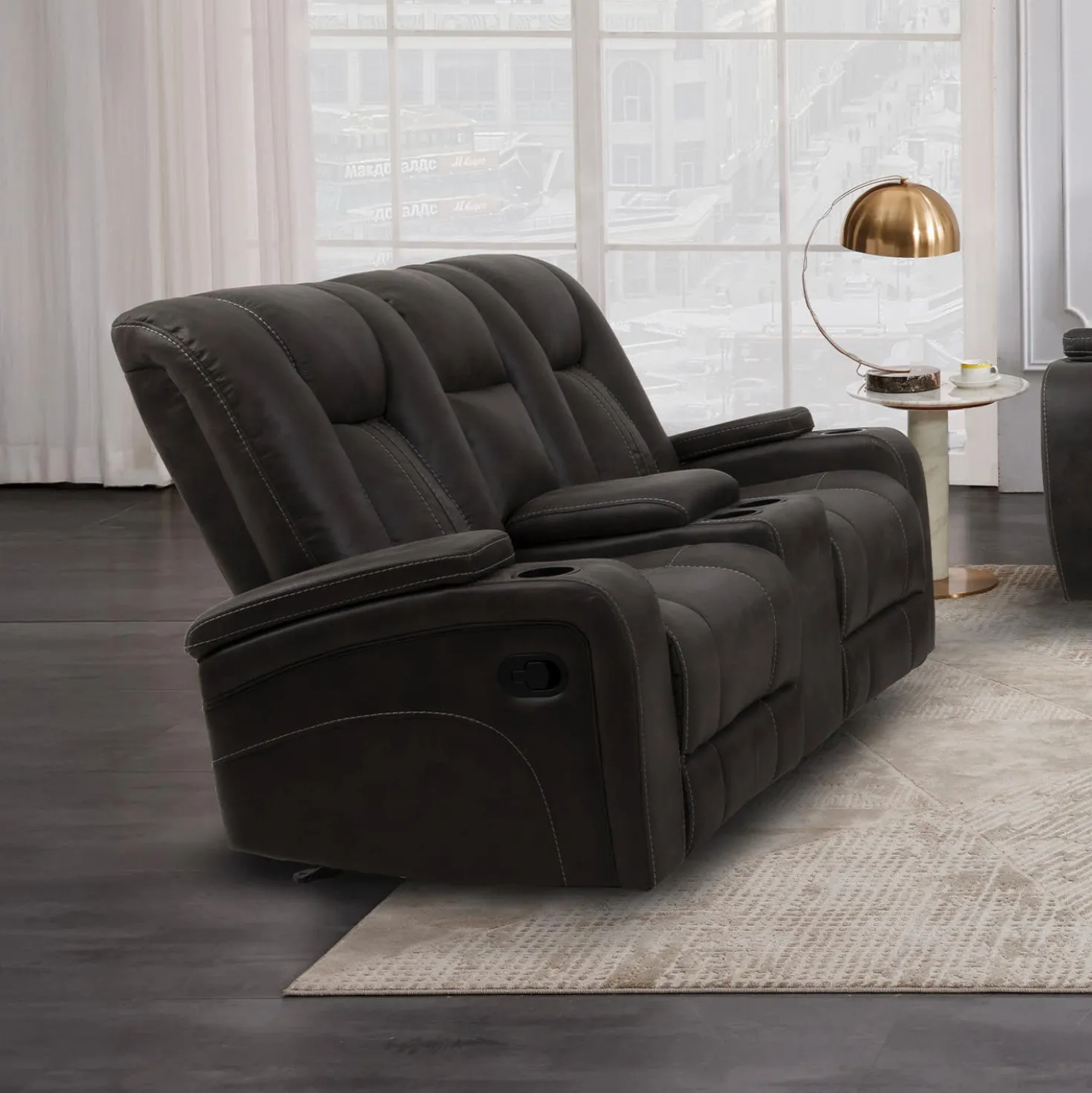 Causeuse modulaire inclinable avec console - 3 mcx