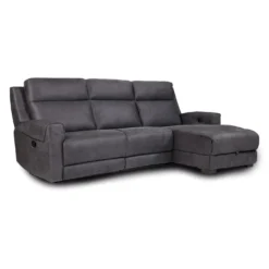 Causeuse modulaire inclinable, chaise longue avec rangement, console avec porte-gobelets et ports USB/USB-C - 3 mcx