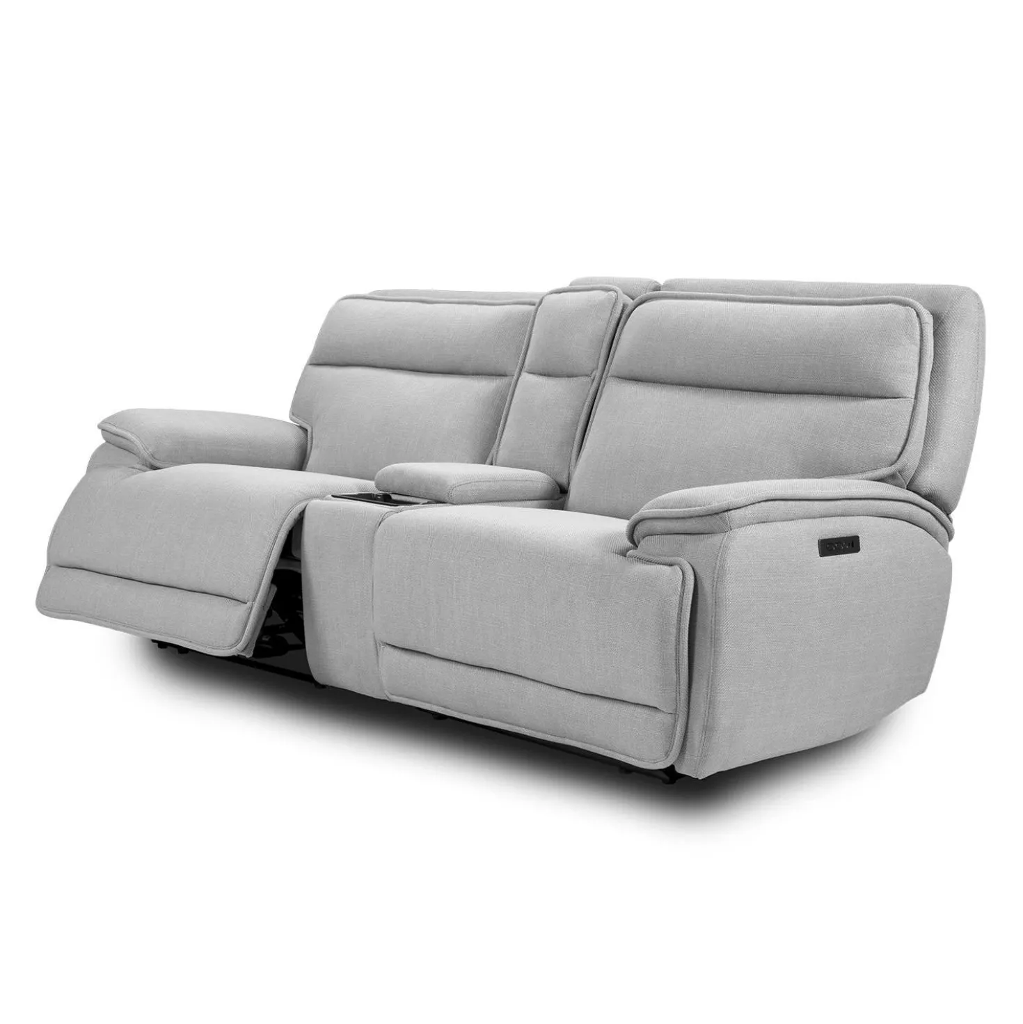 Causeuse modulaire inclinable électrique, appuis-tête ajustables et console avec système audio - 3 mcx