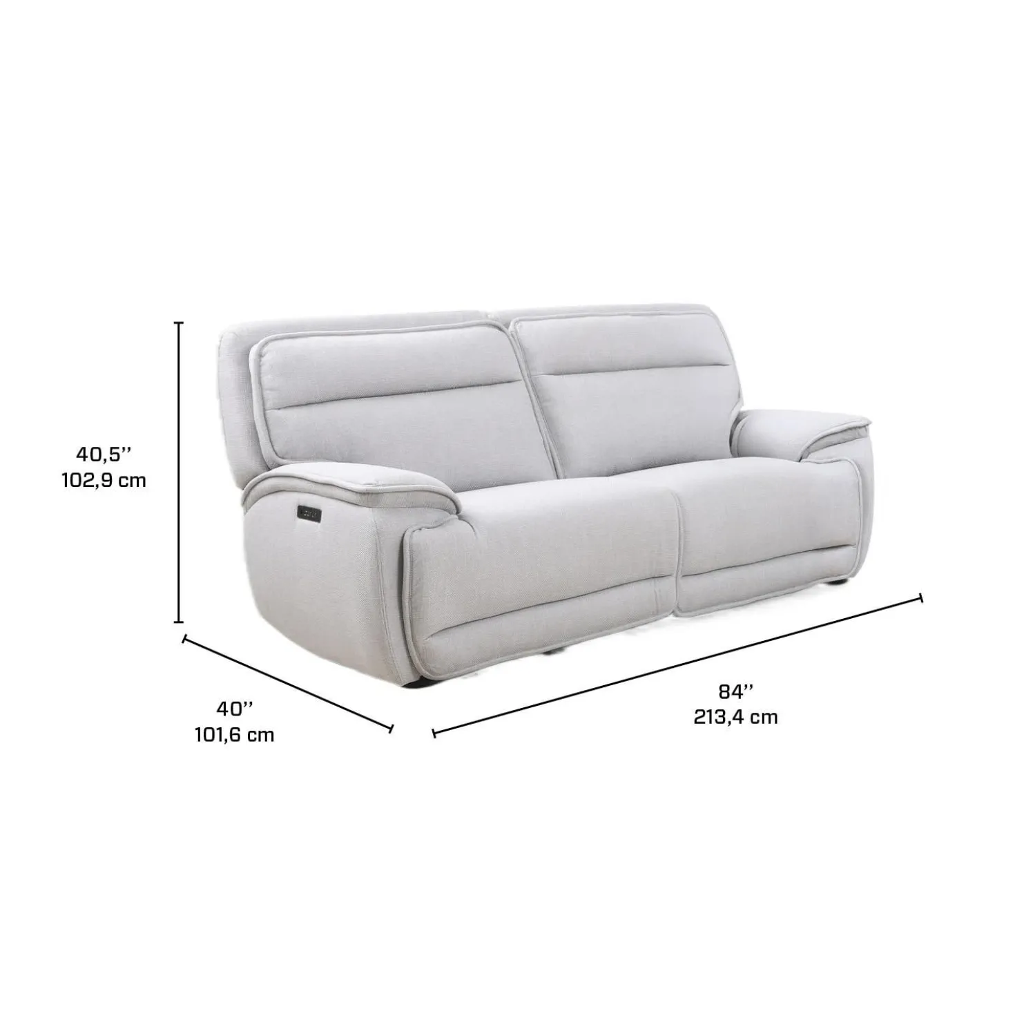 Causeuse modulaire inclinable électrique avec appuis-tête ajustables - 2 mcx