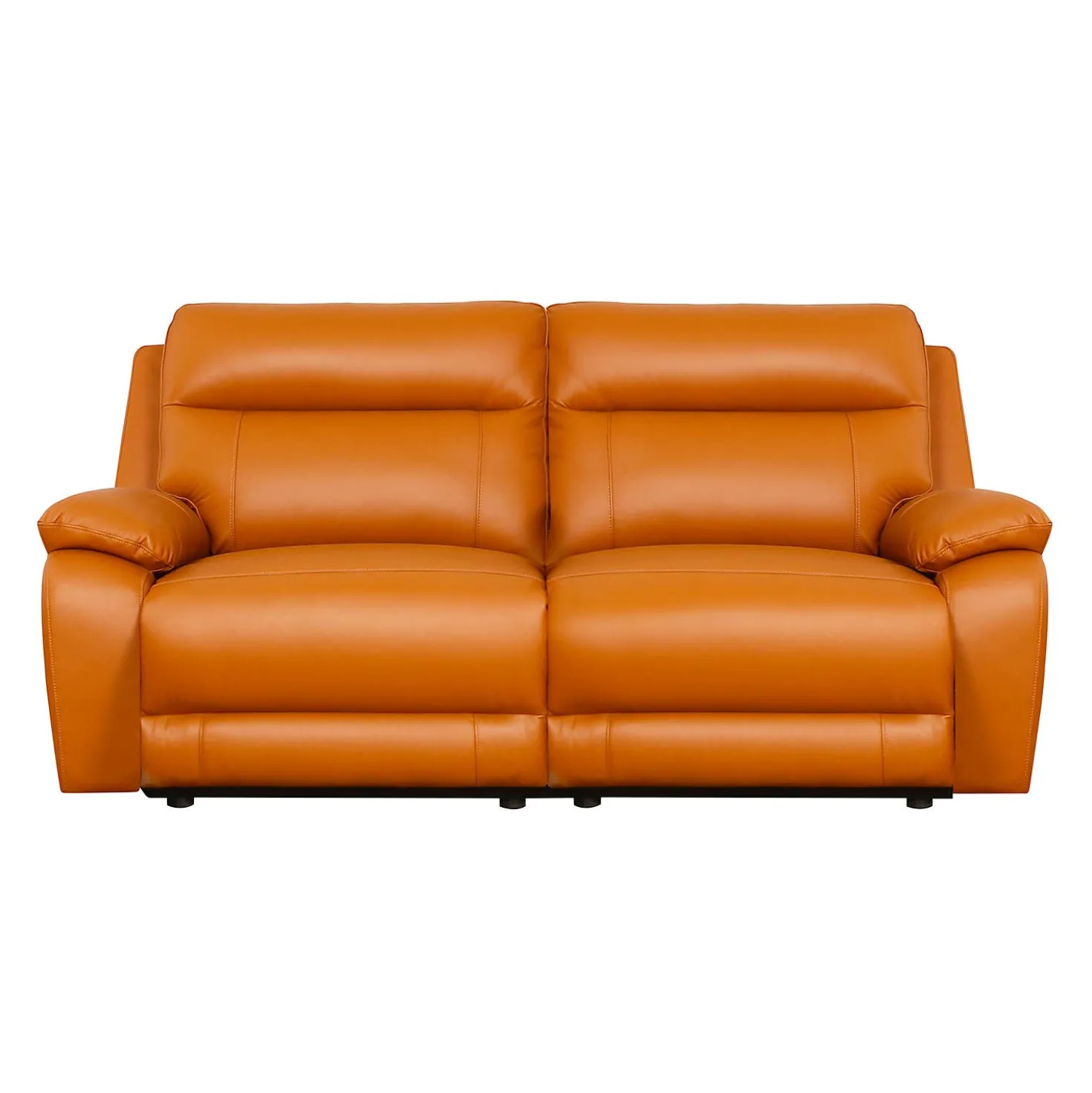 Causeuse modulaire inclinable électrique en cuir véritable - 2 mcx