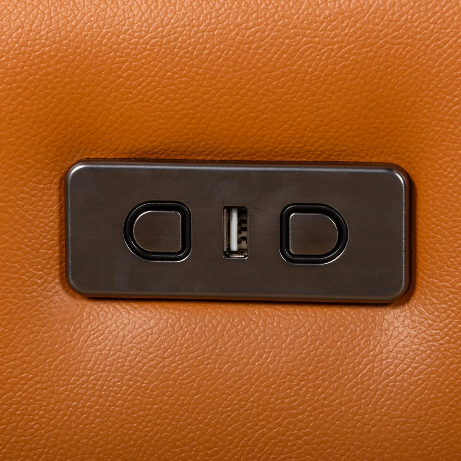 Causeuse modulaire inclinable électrique en cuir véritable - 2 mcx