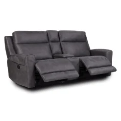 Causeuse modulaire inclinable et console avec rangement, porte-gobelets et ports USB/USB-C - 3 mcx