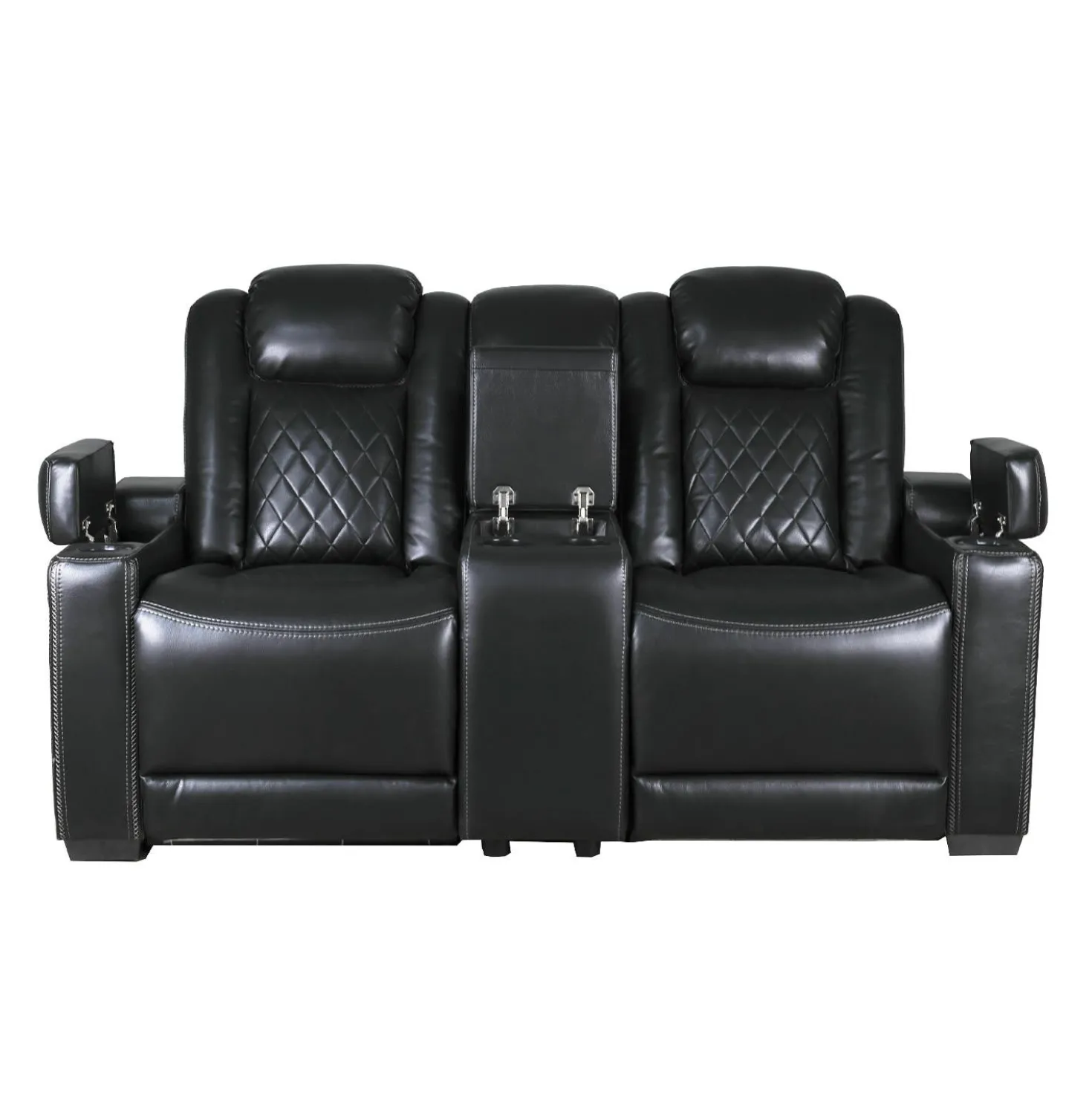 Causeuse modulaire électrique inclinable avec console et porte-gobelets - 3 mcx